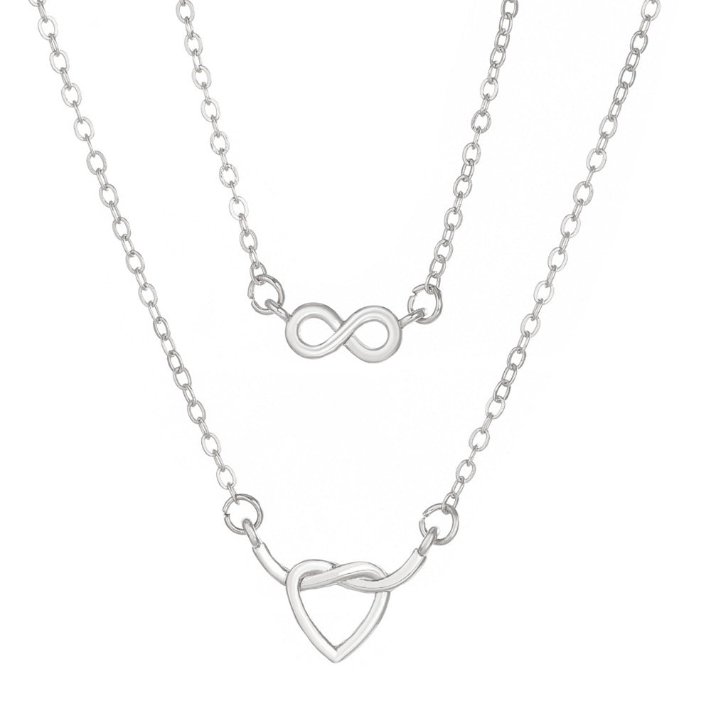 Wholesale Love Creative Intertwined Heart-shaped Stacked Clavicle Chain